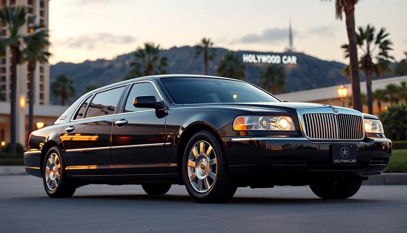Hollywood Town Car and Limousine offering luxury car service in Los Angeles.