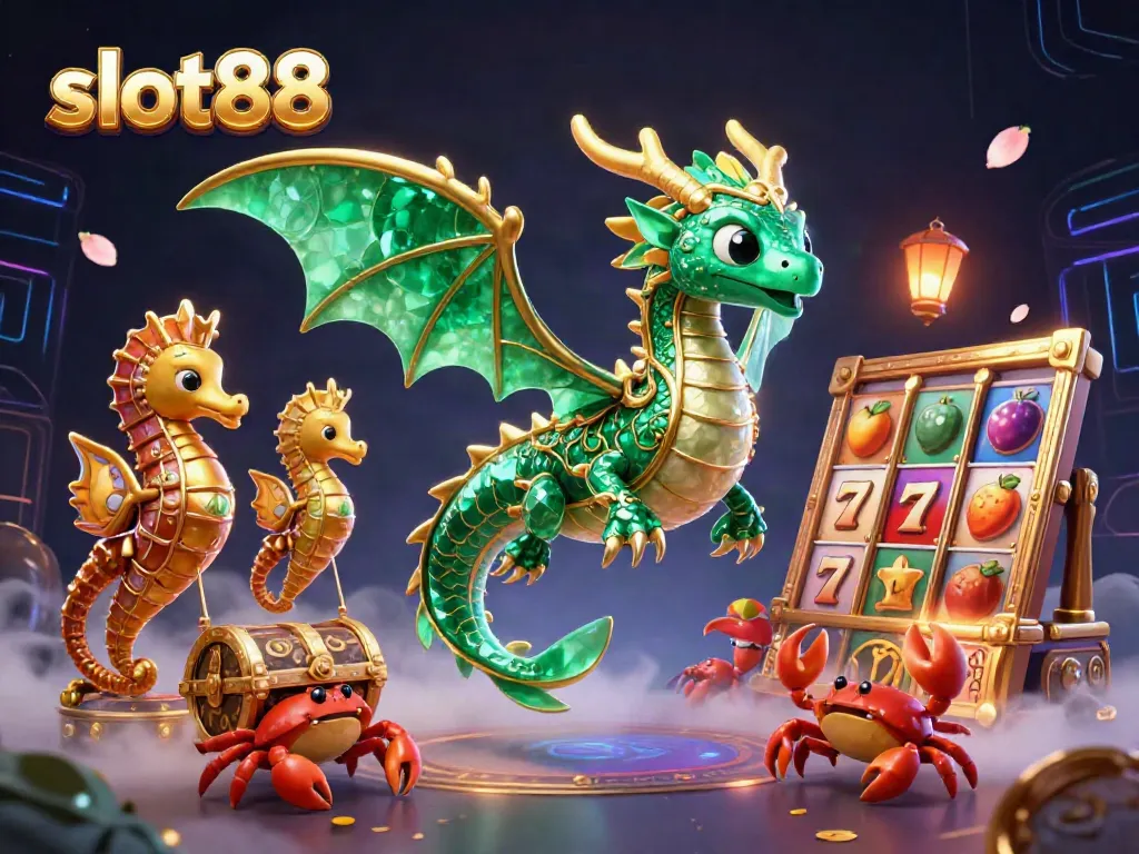 Permainan slot88 menghipnotis dengan simbol buah dan jackpot, menciptakan suasana kasino yang mengasyikkan.