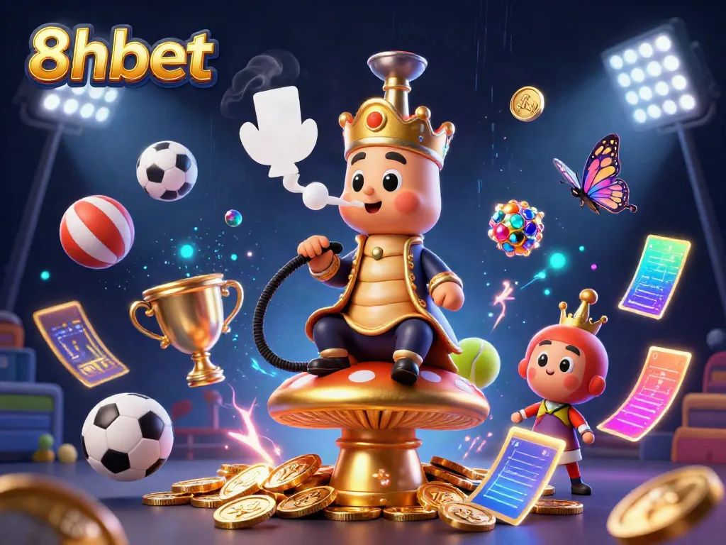 8xbet showcases an engaging online gaming experience with dynamic sports elements and a captivating 3D design.