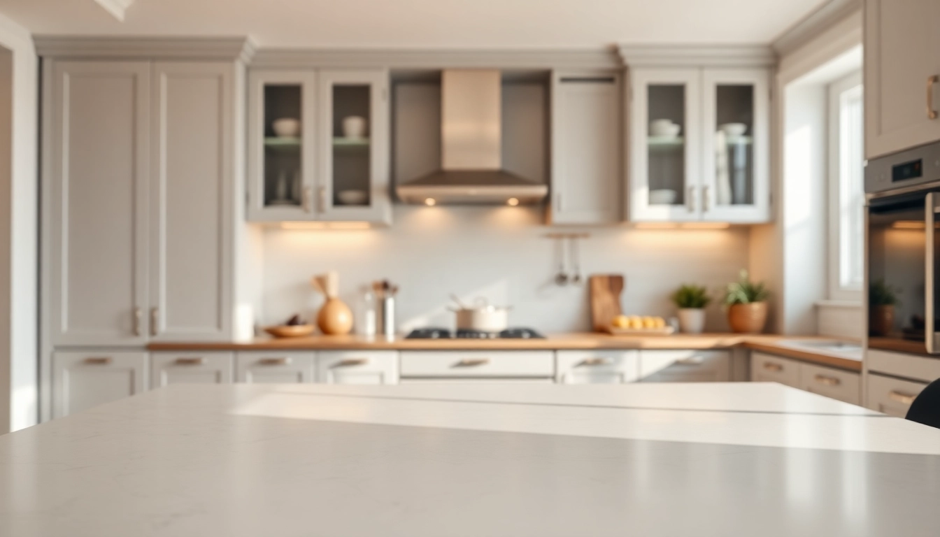 Transform your space with Cabinet Refacing Largo FL, showcasing a modern kitchen with beautifully refaced cabinets.