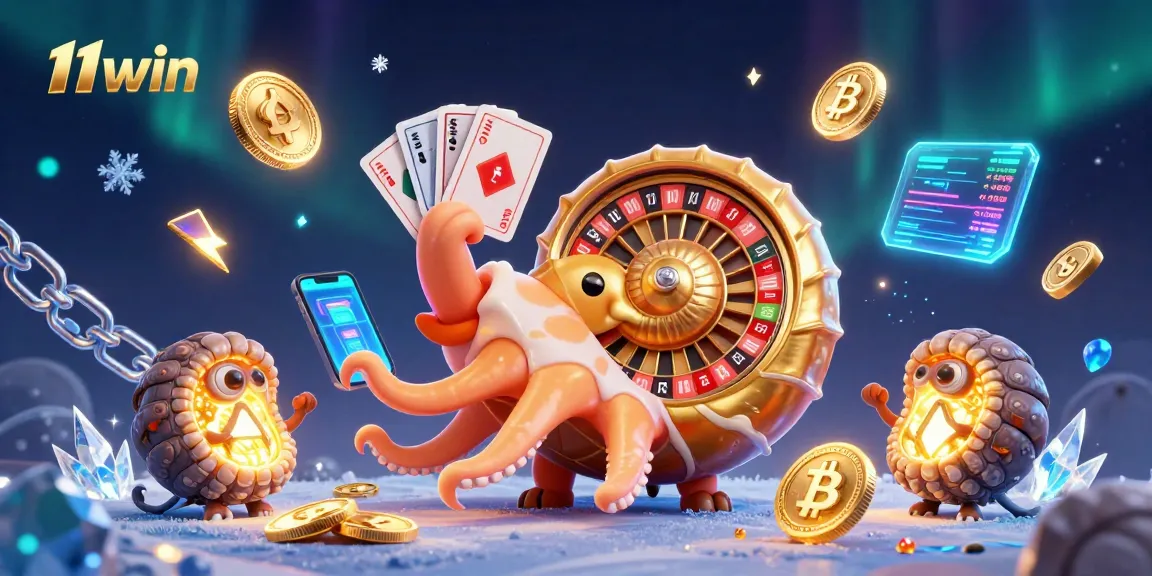 Engage with thrilling 11win casino experiences featuring ancient nautilus and vibrant crypto elements.