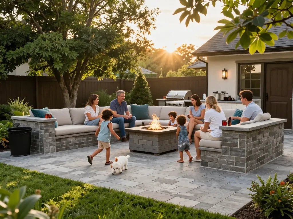 Pavers near me create elegant outdoor patios for family gatherings.