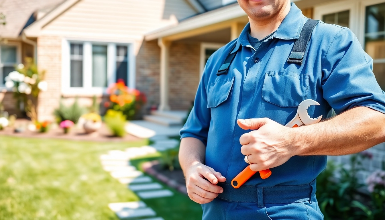 Find a reliable plumber near me assisting a homeowner with plumbing tools.