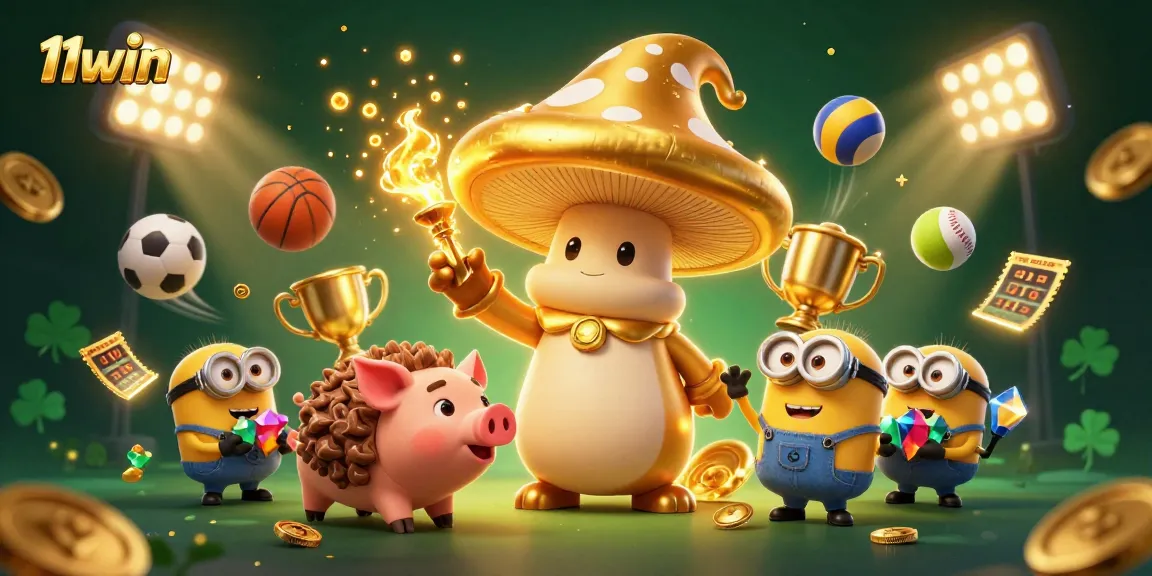 Experience thrilling gaming action with 11win's golden wizard characters and dynamic sports elements.