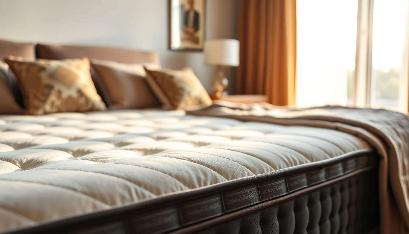 Experience the comfort of Stearns and Foster pillow top mattress in a cozy, elegant bedroom setting.