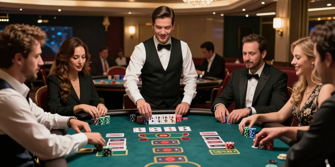 Players enjoying a thrilling baccarat game, showcasing excitement and strategy in a modern casino environment.